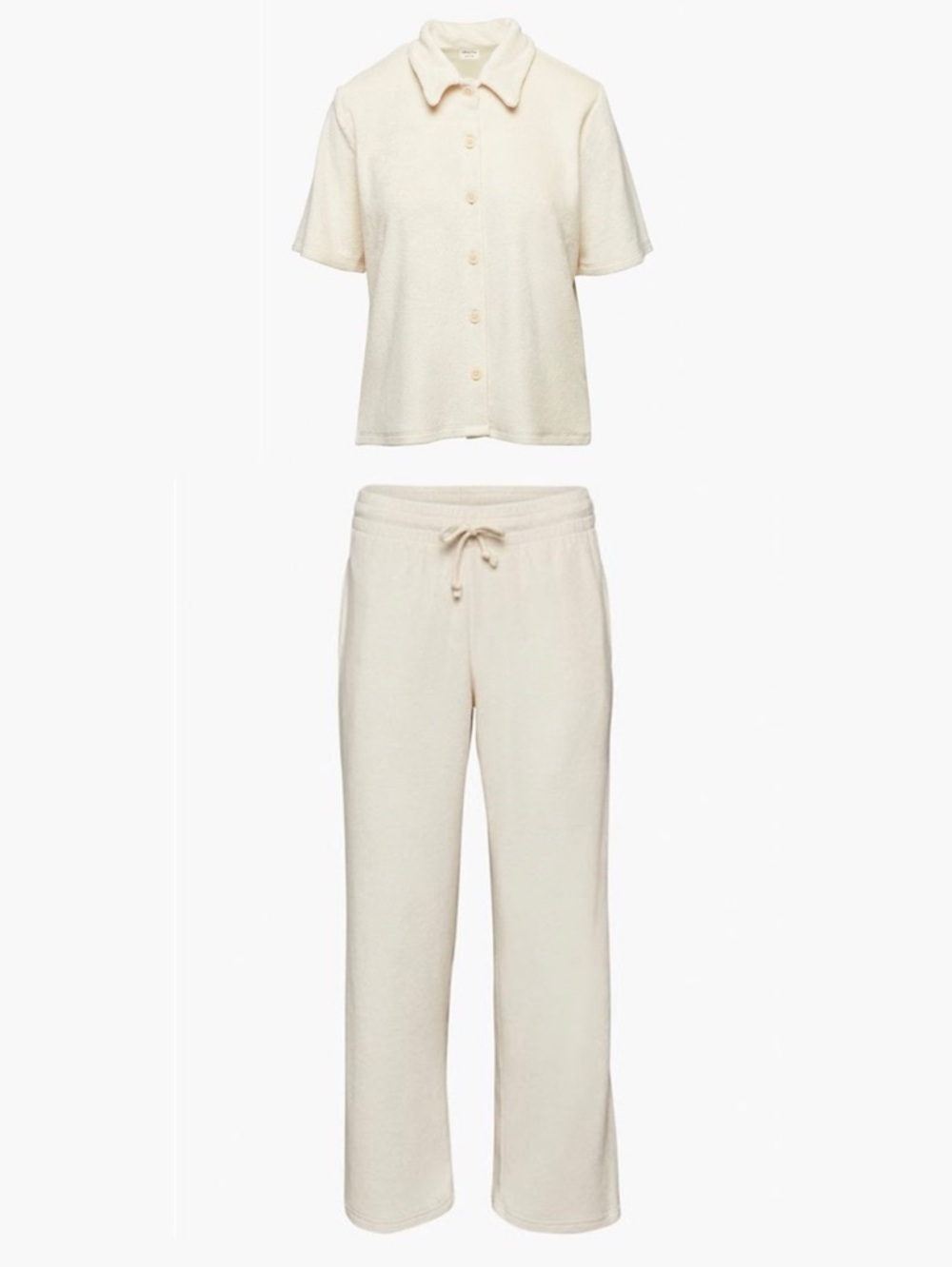 NWOT Aritzia Wilfred Free Cream Lounge Set, Size XS/2XS